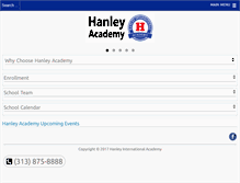Tablet Screenshot of hanleyacademy.com